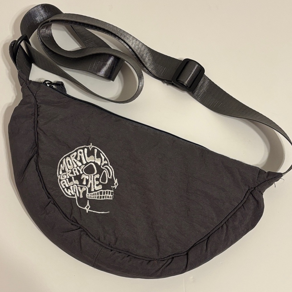 Gray Crossbody Bag
